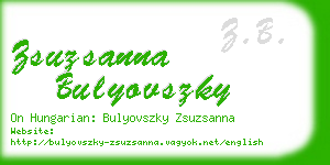 zsuzsanna bulyovszky business card